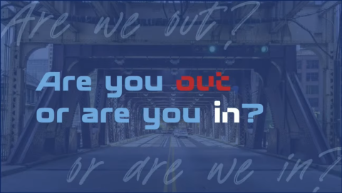Slide saying "Are you out or are you in?"